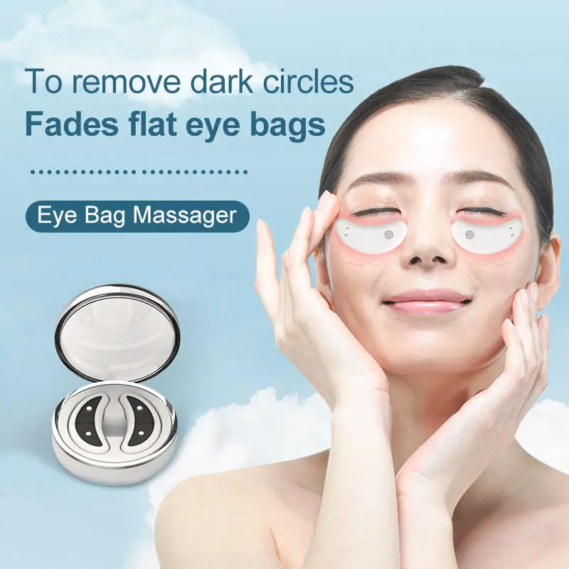 Led Red Light Eye Care Therapy Ems Massager With Gel Patch For Treatment Under Eye Wrinkle
