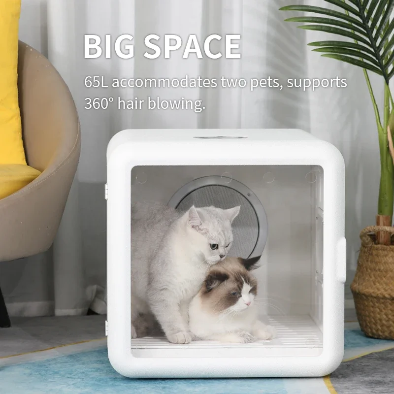 Top Selling 65L Pet Hair Blowing Dryer Machine Household 50dB Silent Automatic Smart Dog Cat Pet Room Dryer Box