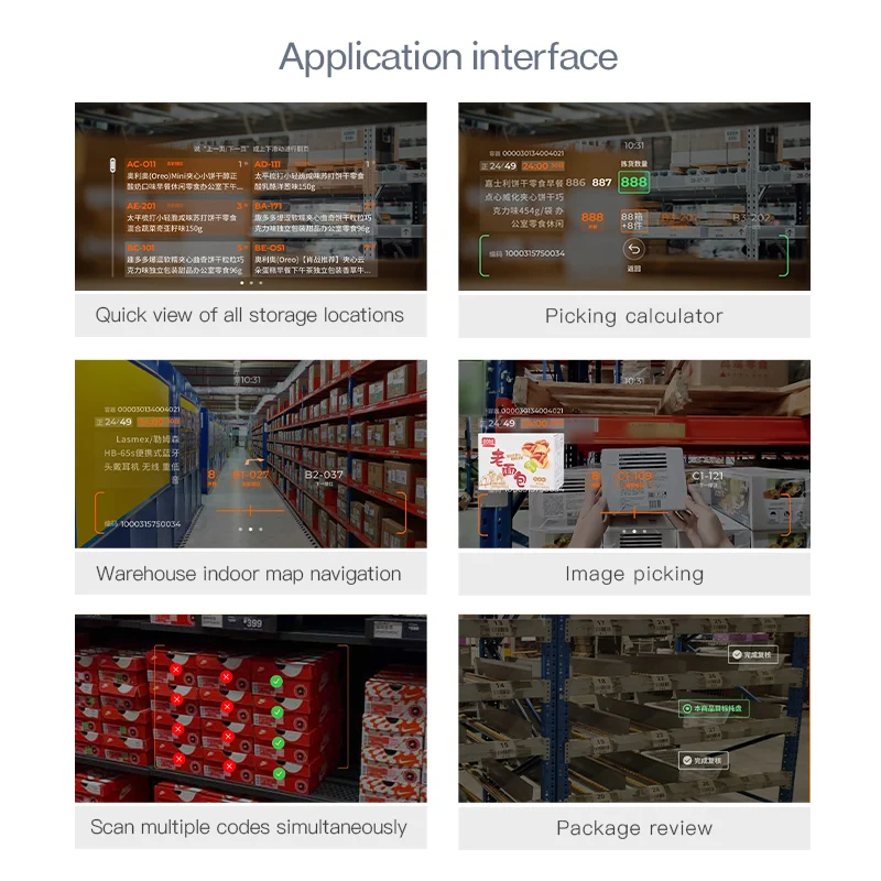 New AR AI Glasses intelligent recognition binocular full-color AR display Warehouse picking usage Smart Glasses