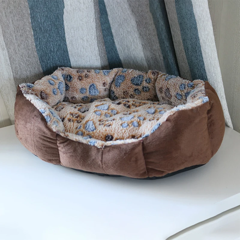 1Pcs Pet Dog Beds Mats Soft Plush Warm Sofa Kennel Sleep Basket for Small Dogs Cat Supplies