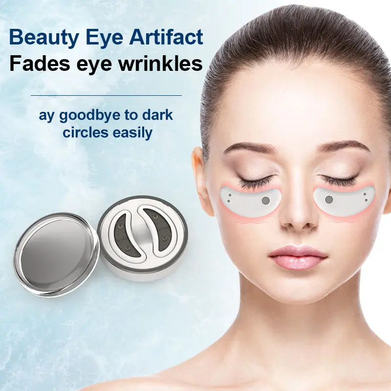 Led Red Light Eye Care Therapy Ems Massager With Gel Patch For Treatment Under Eye Wrinkle